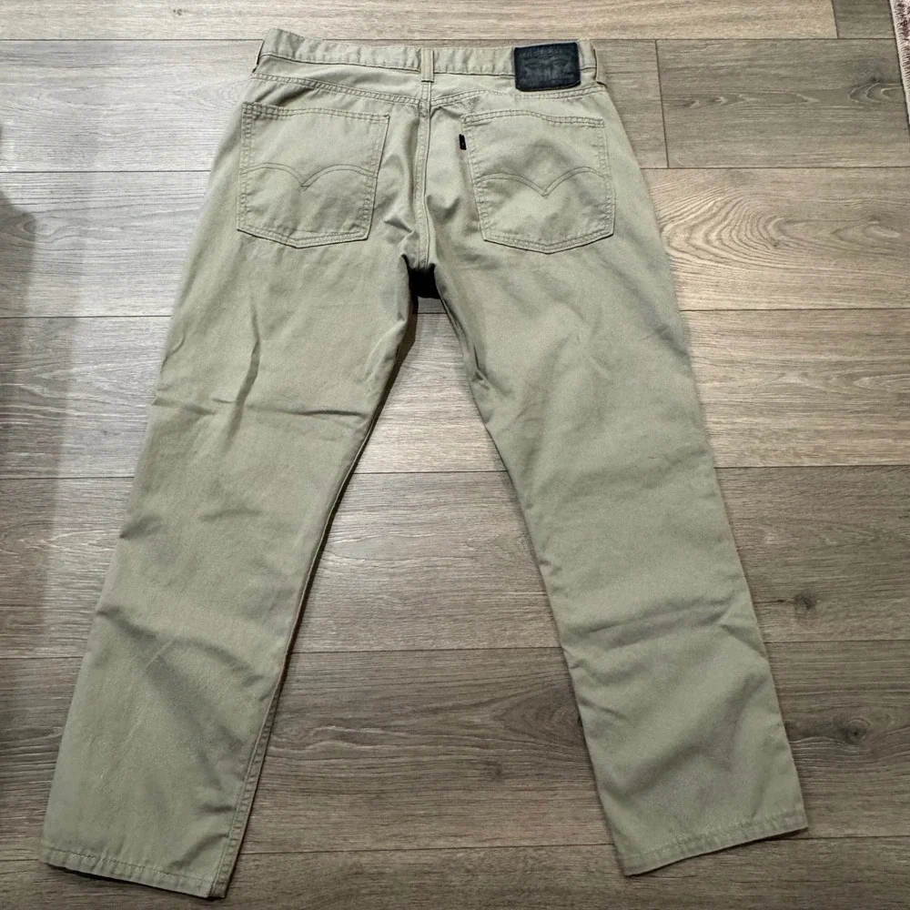 Levis 511 Slim Fit Pants Mens 36x30 Khaki Beige Low Rise
